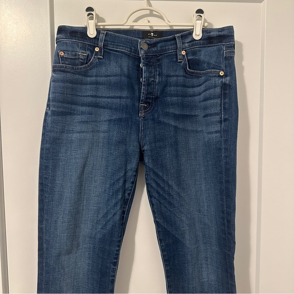 7 For All Mankind Josefina Boyfriend Straight Blue Jeans Size 29 Women’s - Picture 3 of 8